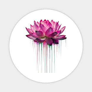 Colour Dripping Lotus Flower Magnet